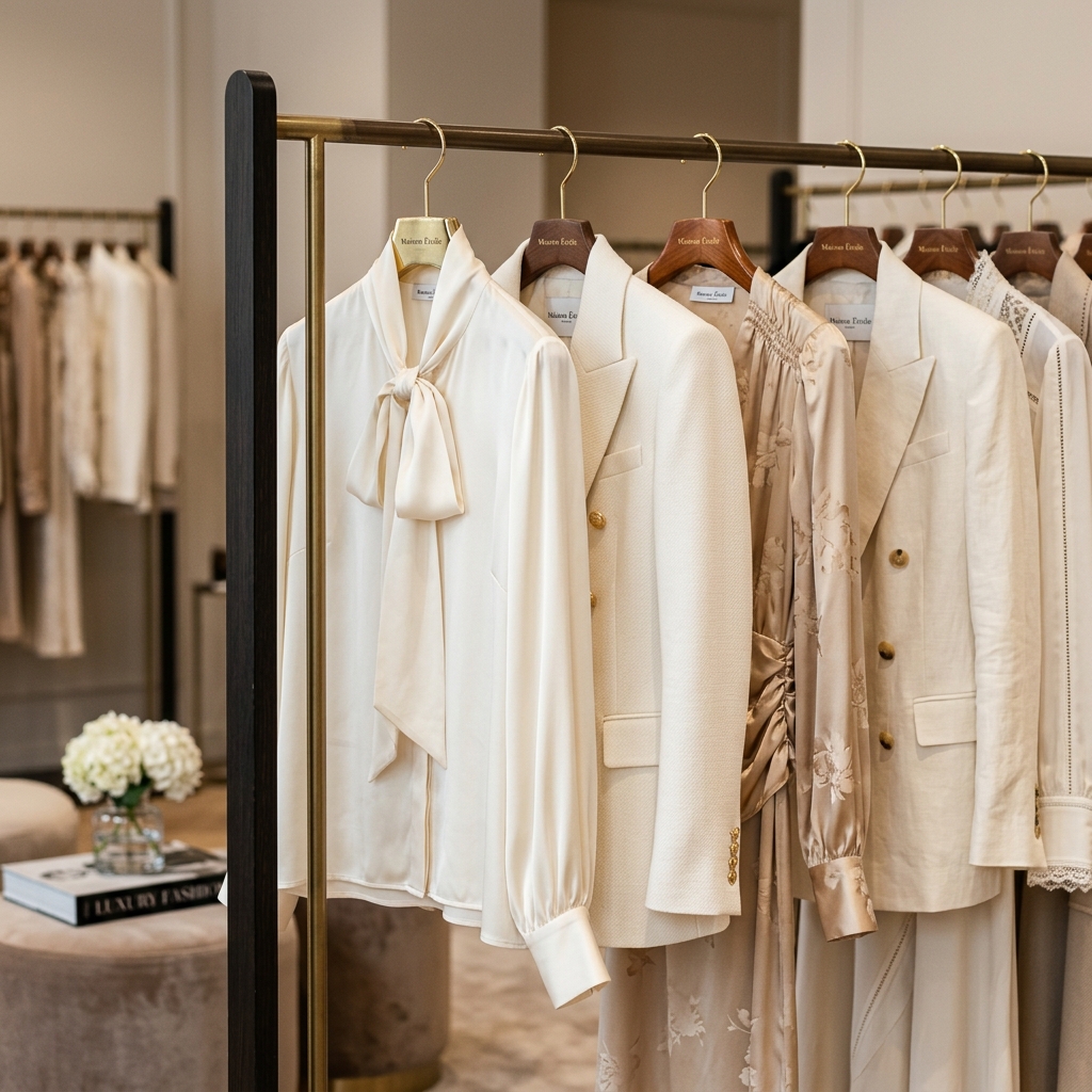 Curated designer clothing at a fine consignment boutique